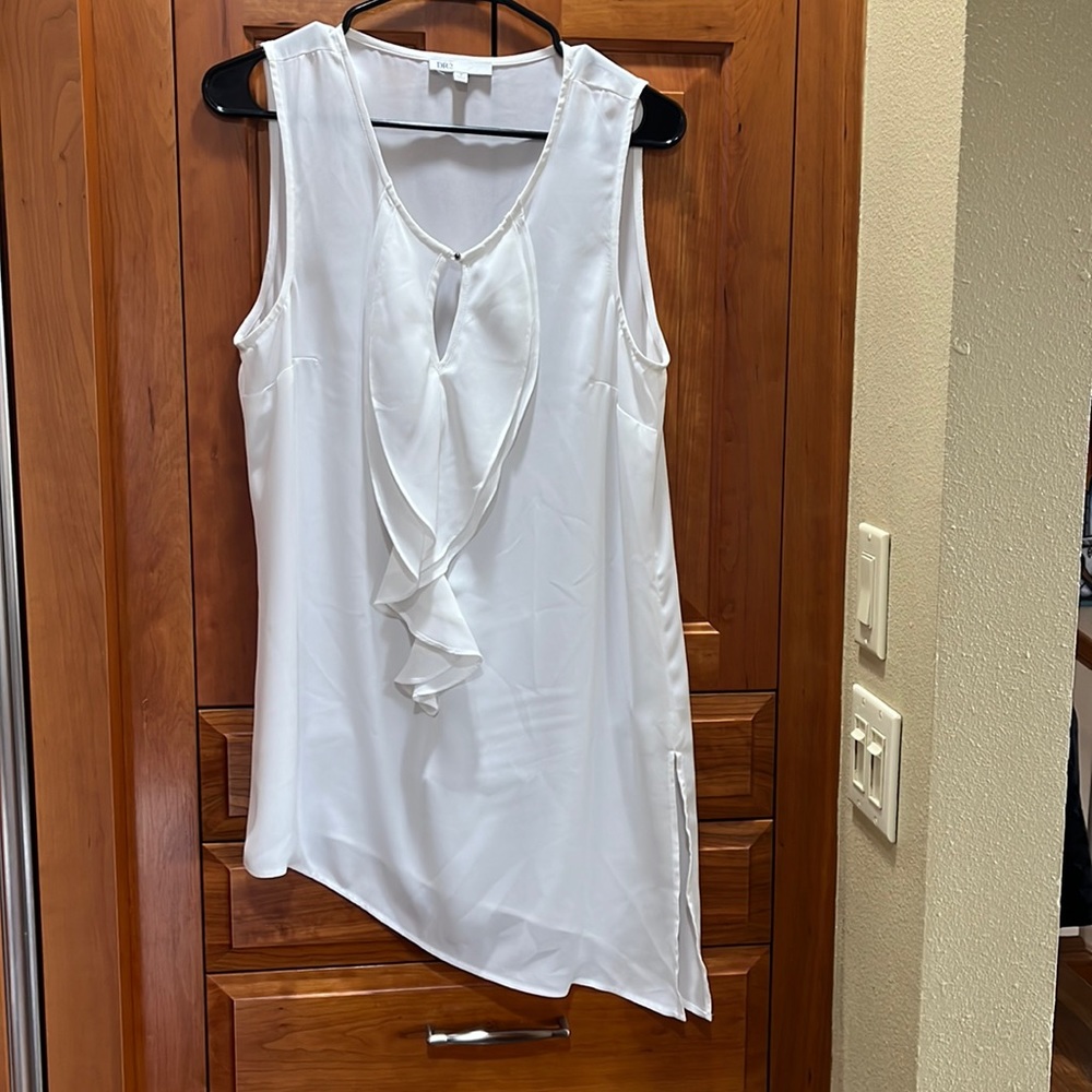 White Tunic Blouse  Sz Med